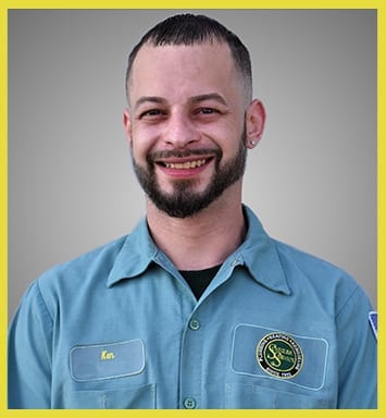 Technician Ken Segan