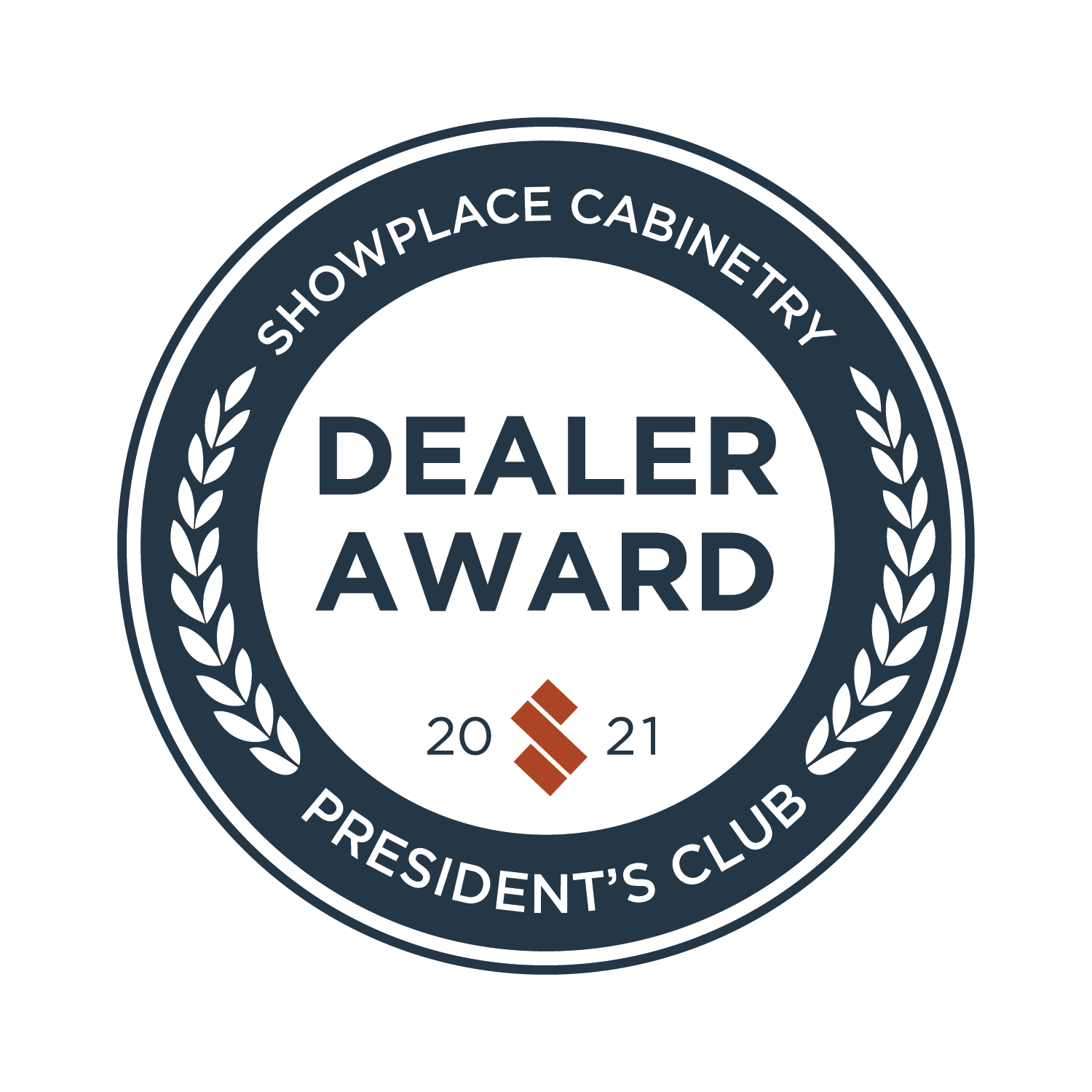 Showplace Cabinetry President's Club Dealer Award 2021