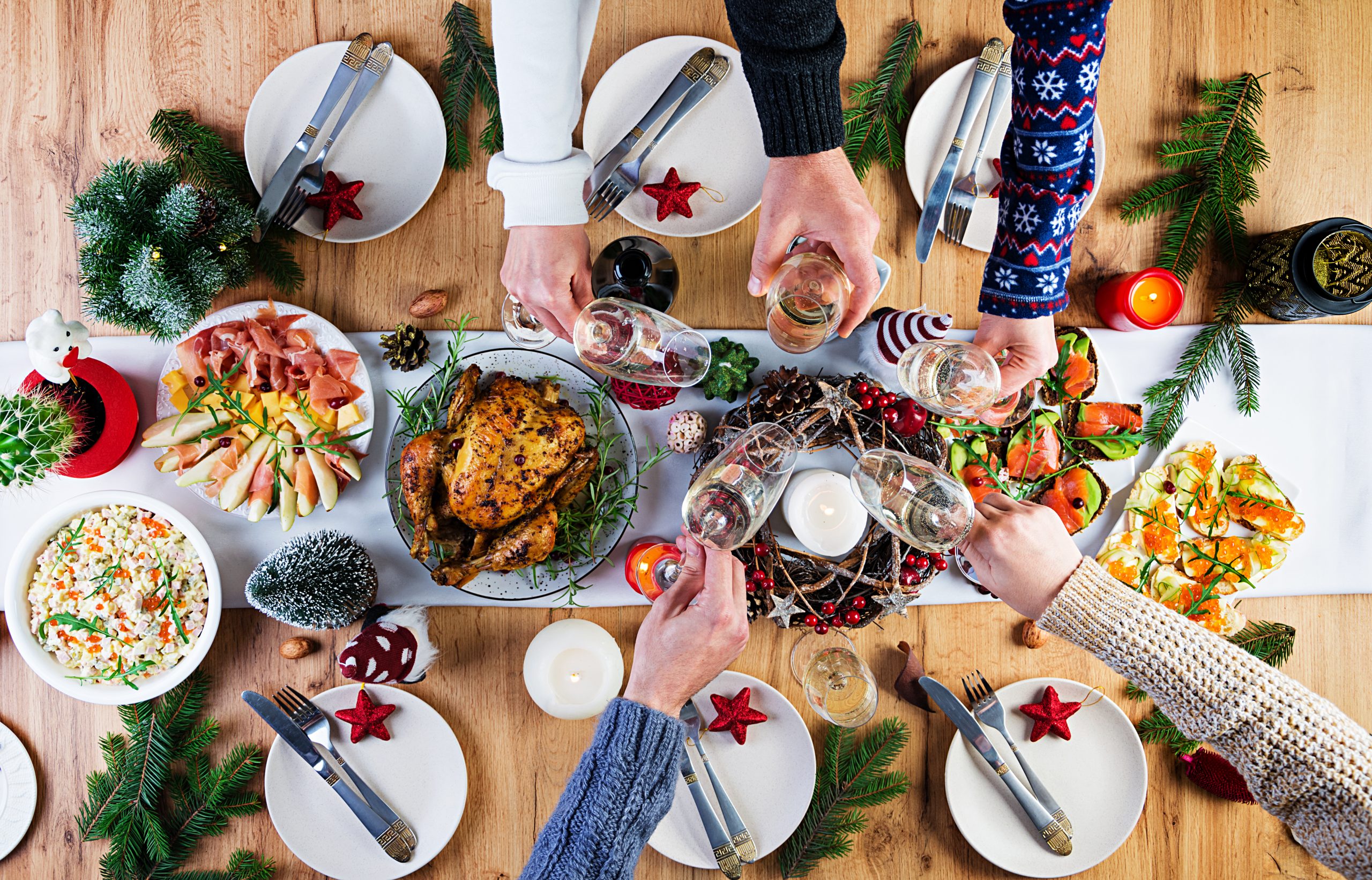 Family enjoys holiday dinner without clogging their garbage disposal