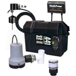 Sump pump with battery backup