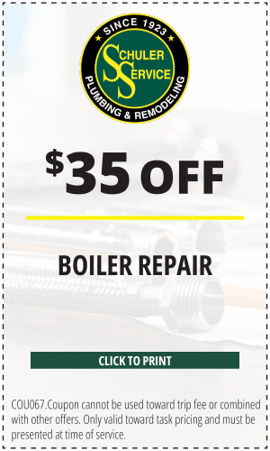 $35 off boiler repair. Click to print. COU067. Coupon cannot be used toward trip fee or combined with other offers. Only valid toward task pricing and must be presented at time of service.